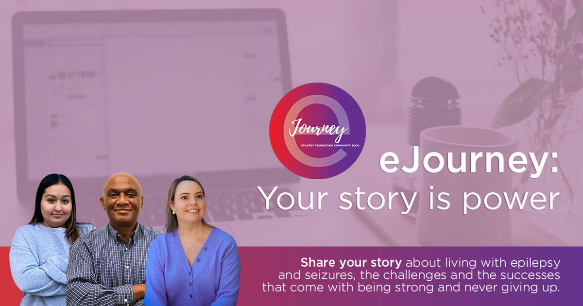ejourney graphic with people who share their epilepsy stories