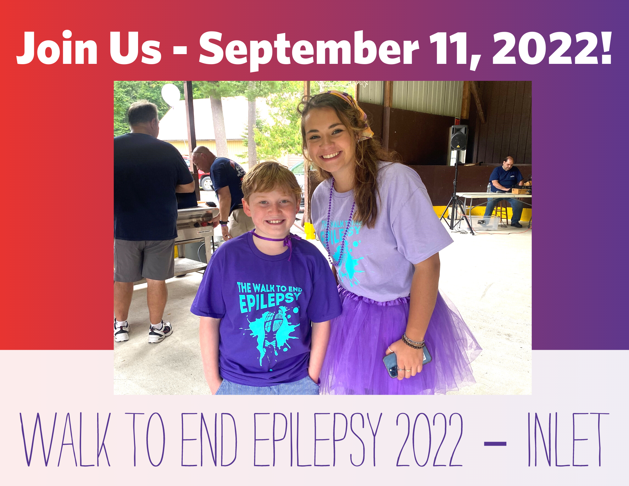 Flyer for Inlet walk to end epilepsy 2022